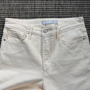 Athleta Cream Sculptek Straight Leg Jeans